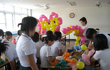 청소년자원봉사활동교실(강경여중-매직풍선교육)