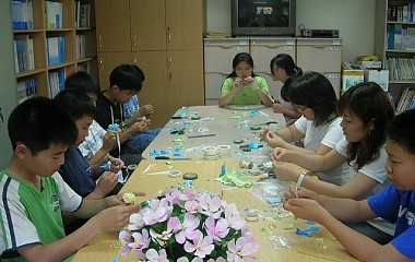 청소년자원봉사활동 교실(페이퍼플라워)